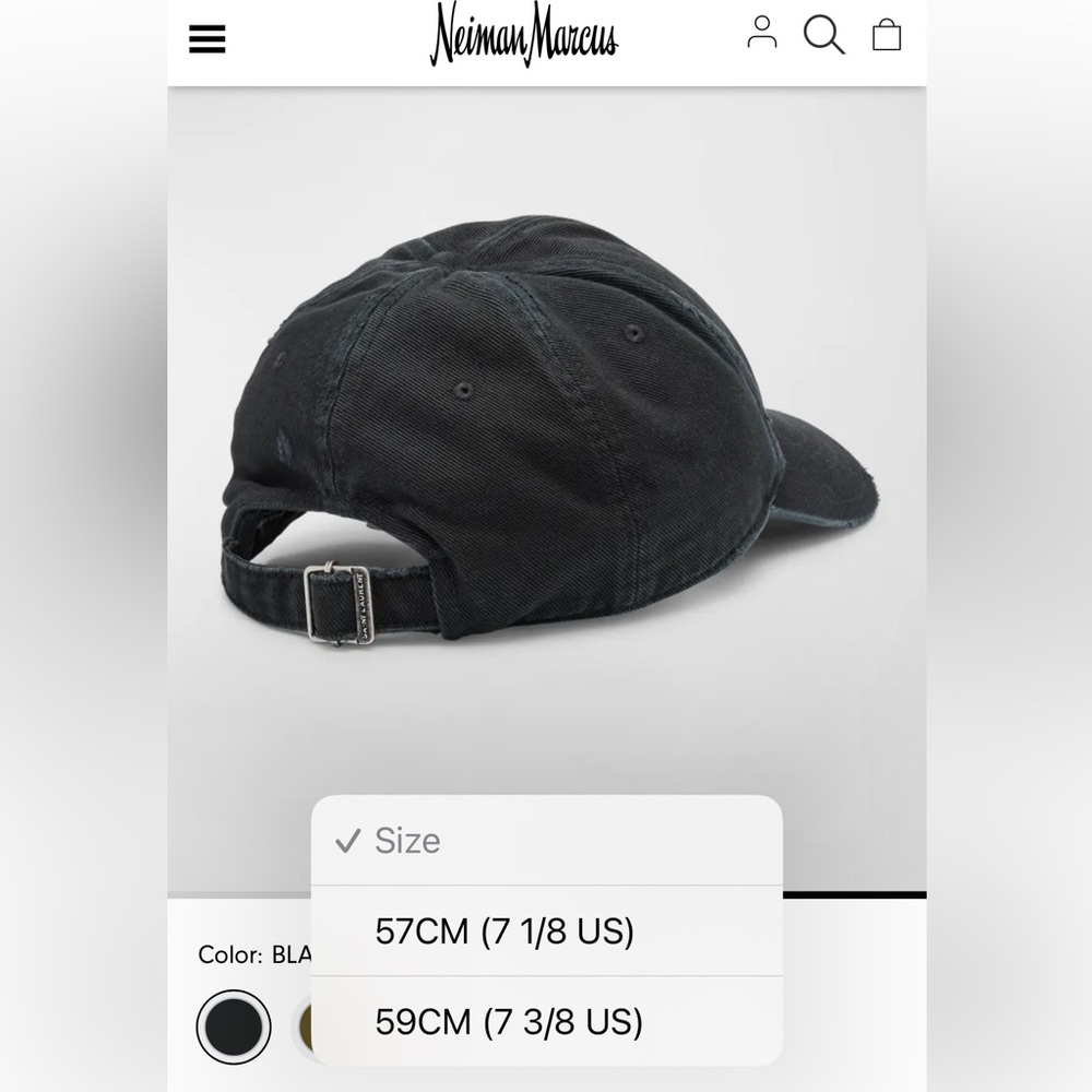 Saint Laurent
YSL Washed Denim Baseball Hat - Picture 9 of 9